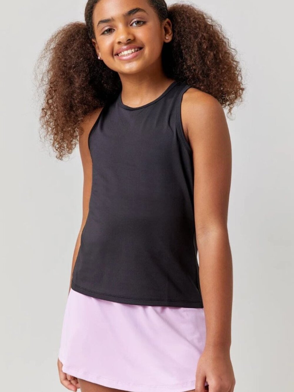NEW Hello Franki Sport Black Racer Back Tank Top Youth 10